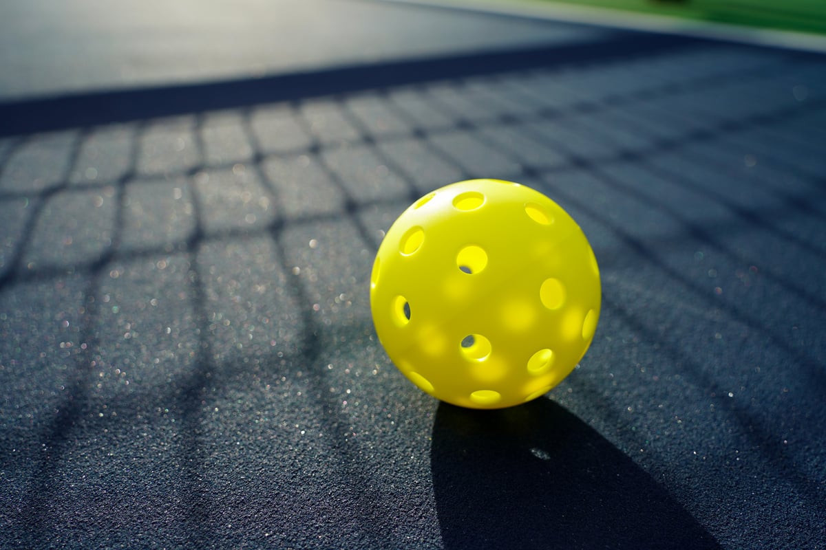 Pickleball on court